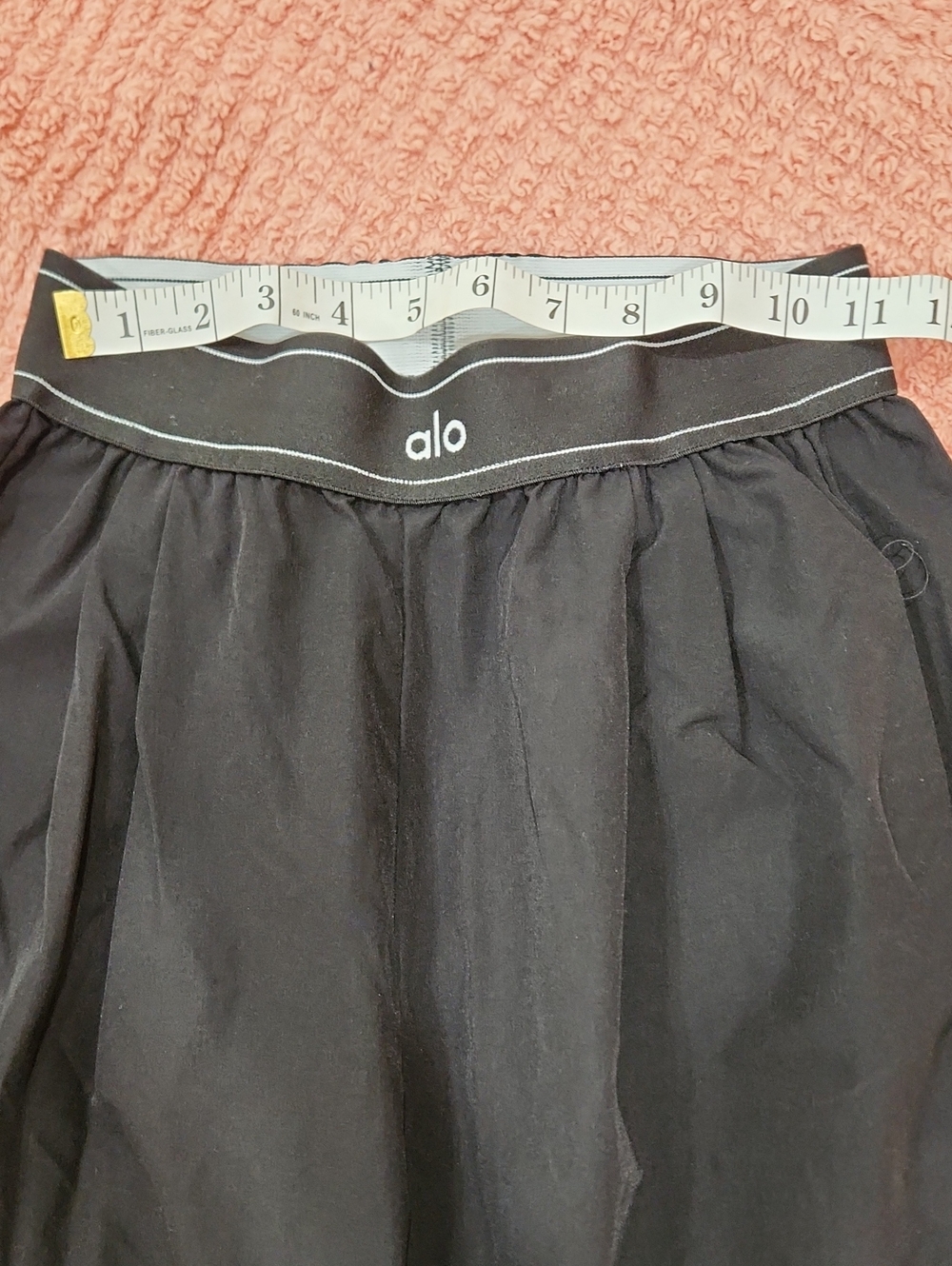 ALO Yoga Black Athletic Pants with Logo Waistband